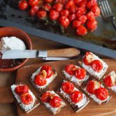 tartine fromage de chevre tomates