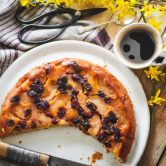 Flognarde aux pommes et aux cranberries