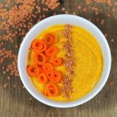 Soupe de lentilles corail et carottes aux épices