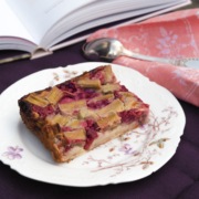 rhubarb and red fruit French clafoutis