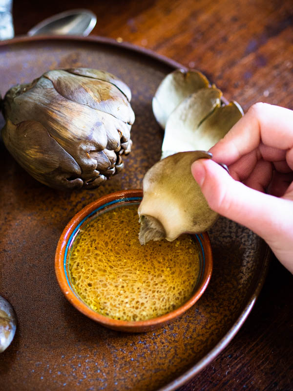 best way of eating artichokes is with a vinaigrette 