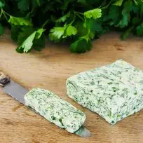 french compound butter with parsley and shallot called snail butter
