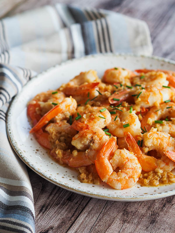 delicious shrimp cooked in garlic butter and lemon